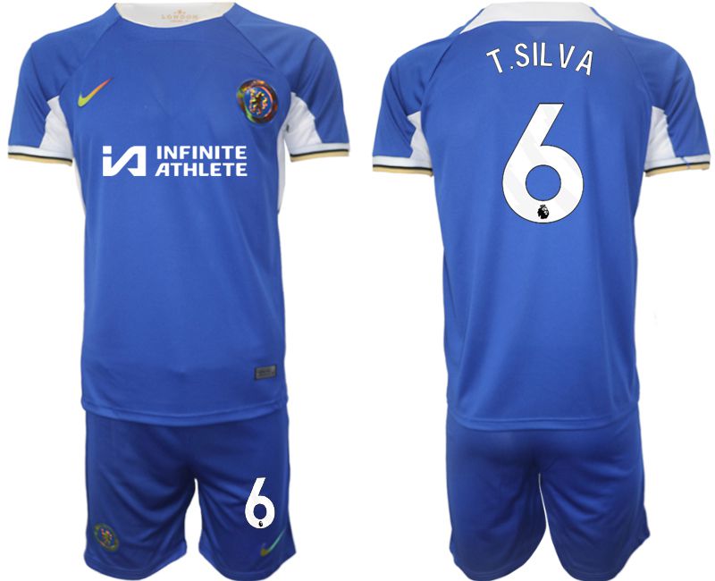 Men 2023-2024 Club Chelsea FC home blue 6 Soccer Jersey